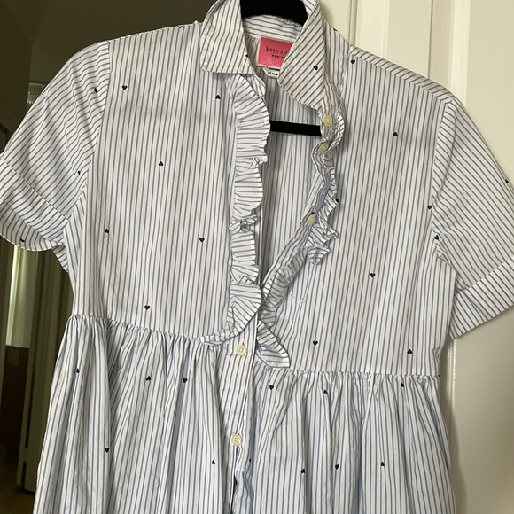 Kate Spade Micro Hearts Poplin Shirt Dress - Picture 4 of 4